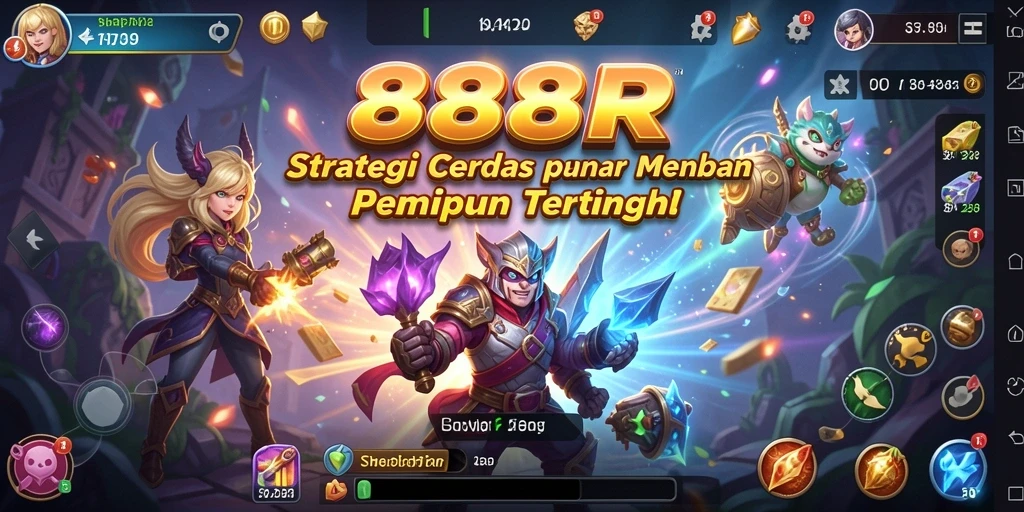 Tampilan gameplay menegangkan dari 888R dalam strategi SLG.