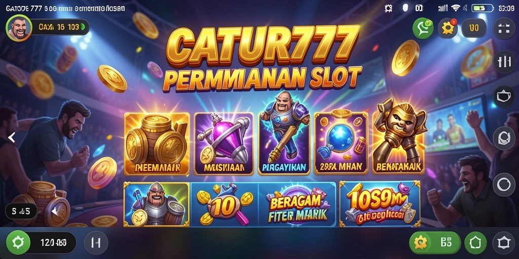 Tampilan gameplay seru dari CATUR777 yang memukau dengan fitur Slot yang menarik.