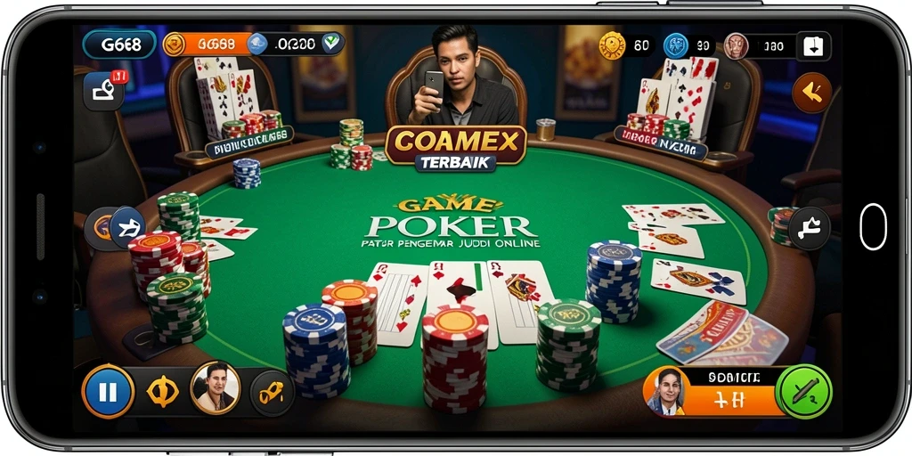 Screenshot G668 menampilkan aksi seru permainan poker dengan pemain yang kompetitif.