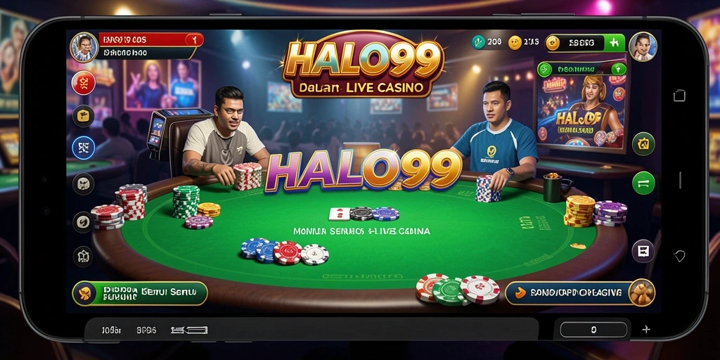 Tampilan gameplay menarik di HALO99 dengan dealer live.
