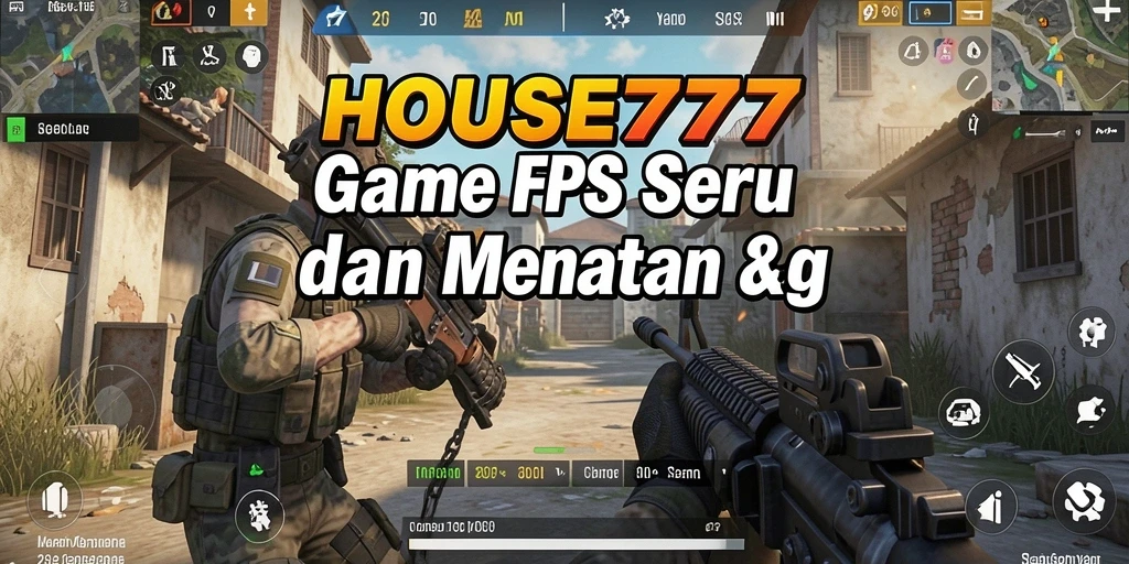 Screenshot gameplay HOUSE777 menampilkan aksi tembak-menembak yang seru.