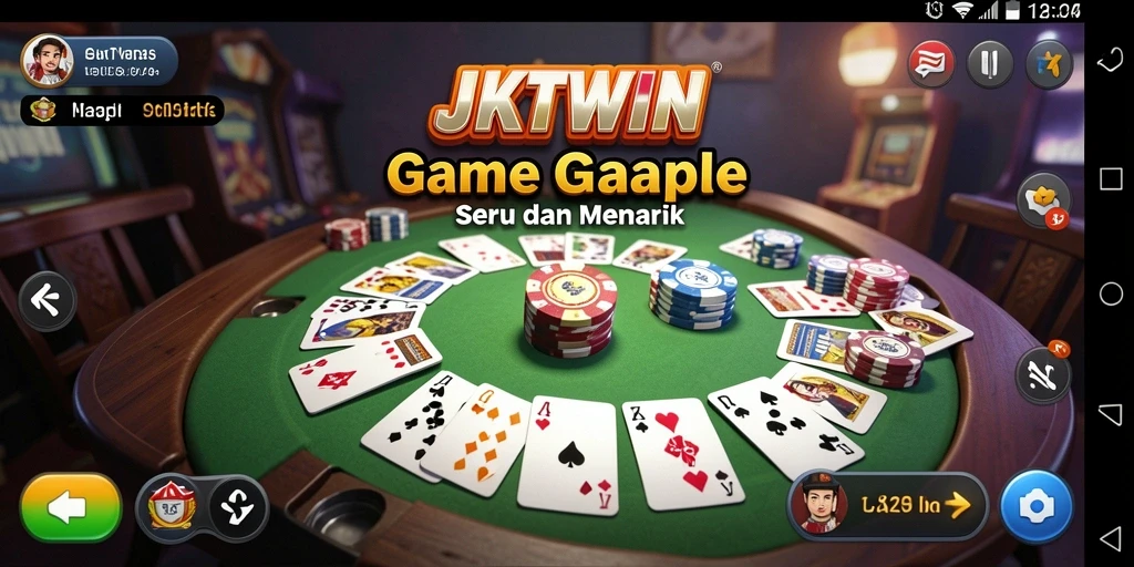 Screenshot gameplay JKTWIN yang menunjukkan keasyikan bermain Gaple.