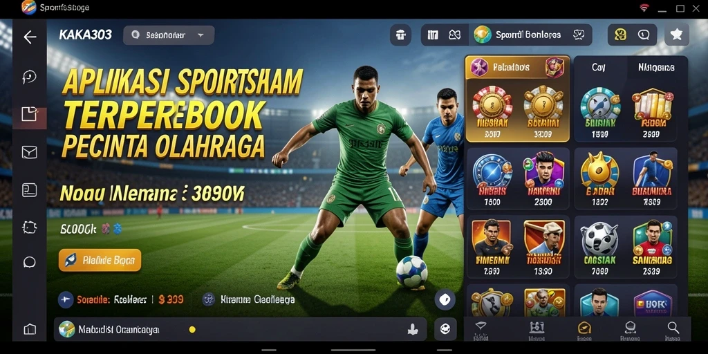 Screenshot KAKA303 menunjukkan antarmuka taruhan olahraga yang menarik.