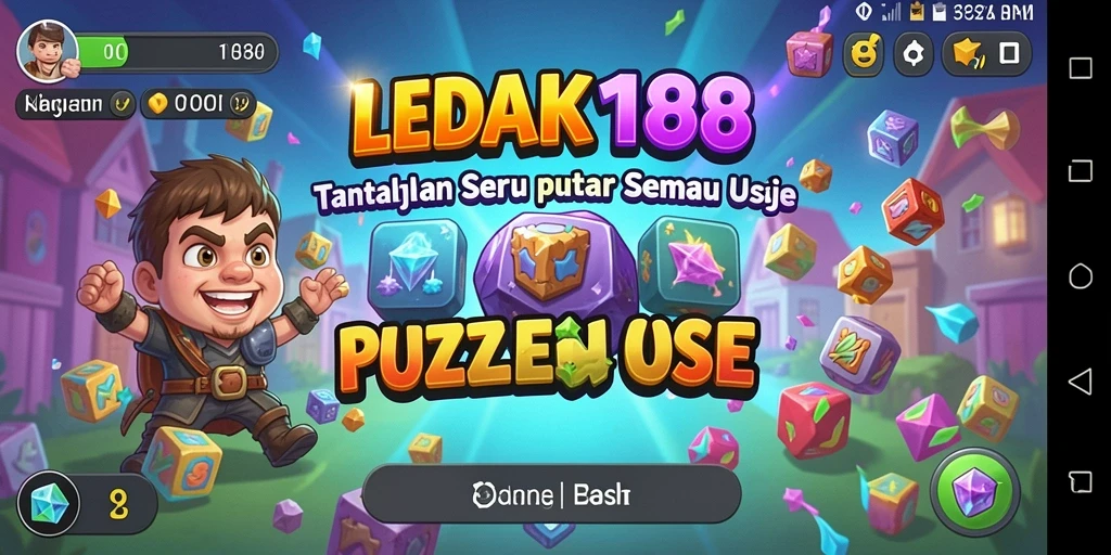Tampilan gameplay menantang dalam LEDAK188 dengan berbagai puzzle menarik.