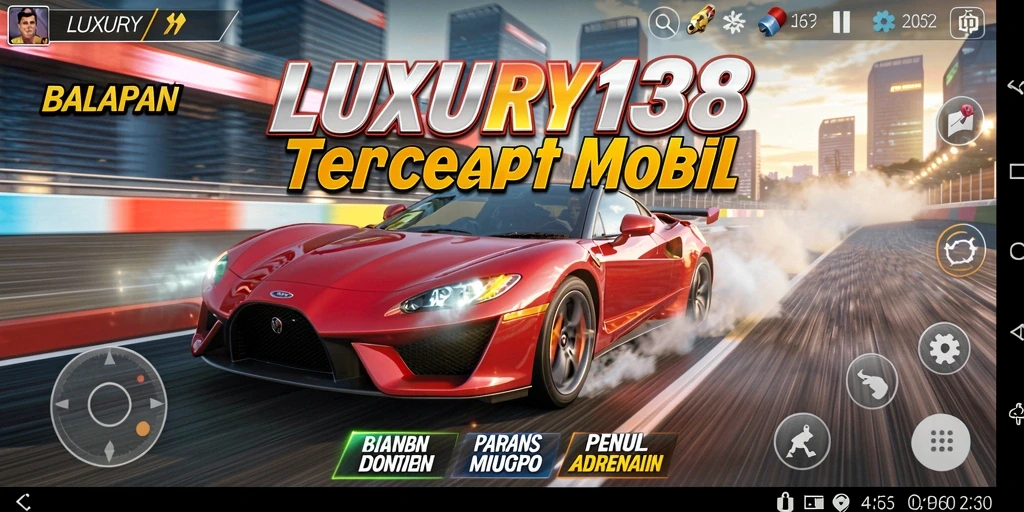 Tampilan gameplay LUXURY138 yang mendebarkan saat balapan.