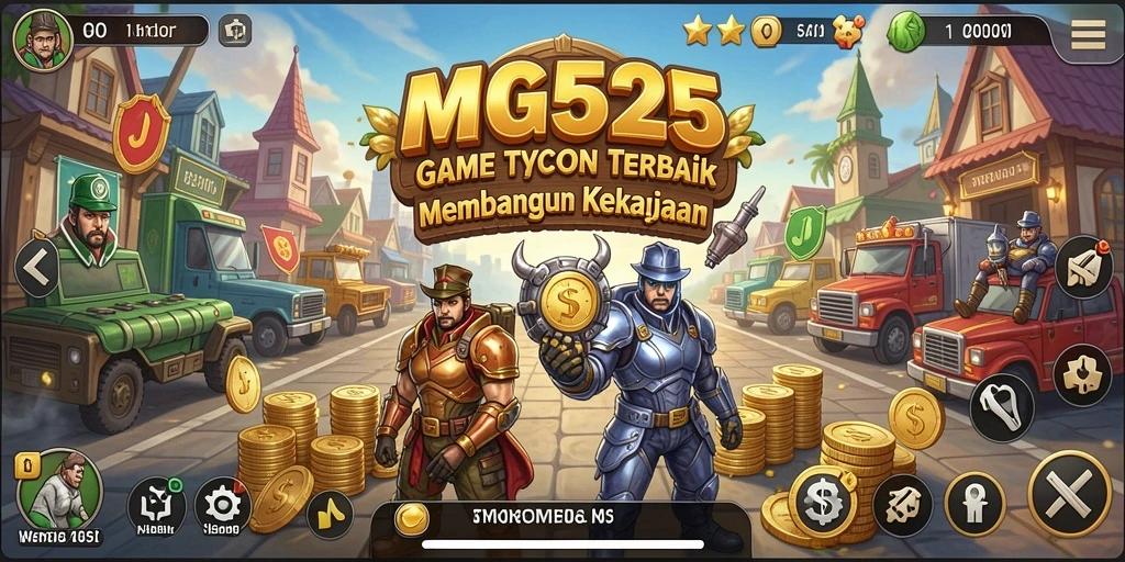 Screenshot gameplay MG525 menunjukkan serunya mengelola bisnis Tycoon.