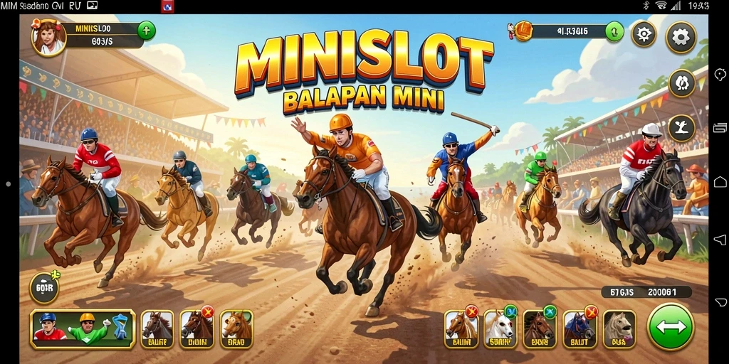 Tampilan menarik dari balapan seru di MINISLOT.