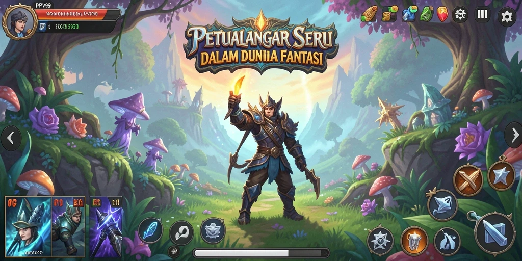 Screenshot gameplay PPV99 yang menunjukkan misi petualangan seru.