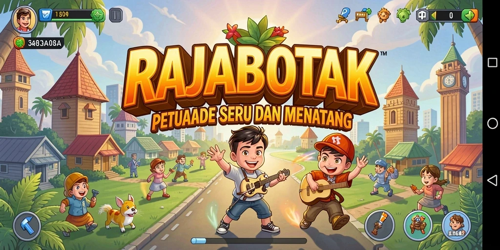 Tampilan seru gameplay RAJABOTAK yang penuh tantangan.