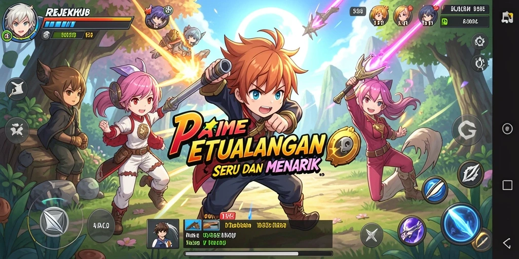 Tampilan gameplay <strong>REJEKIHUB</strong> yang menakjubkan dengan karakter Anime.