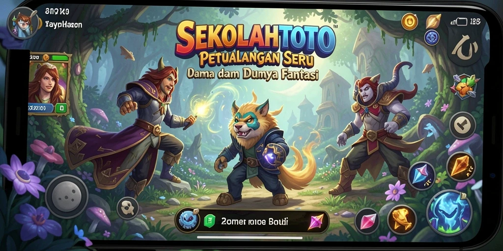 Tampilan gameplay SEKOLAHTOTO yang penuh aksi dan petualangan.