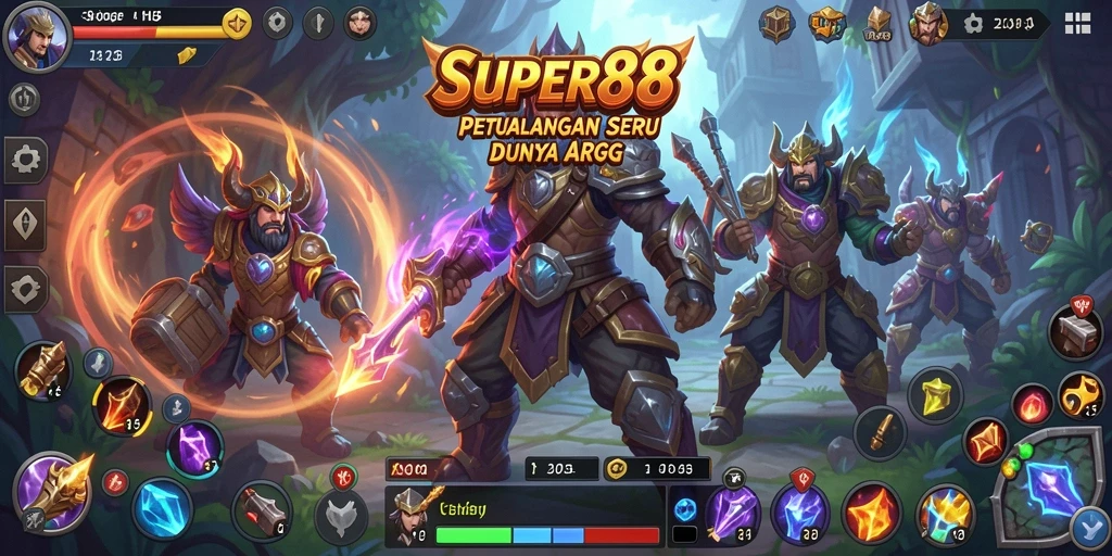 Screenshot SUPER88 menampilkan aksi seru dalam pertempuran ARPG.